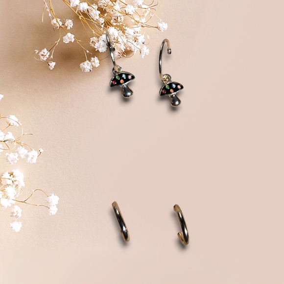 Six Pair Goldtone Hoop Earrings - Picture 4 of 4